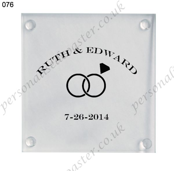 Cheap Souvenir Custom Logo Printed Wedding Favors Glass Coaster